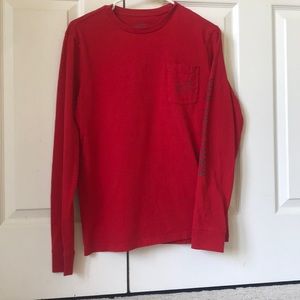 Red Vinyard Vines Vintage Whale Long-Sleeve Tee